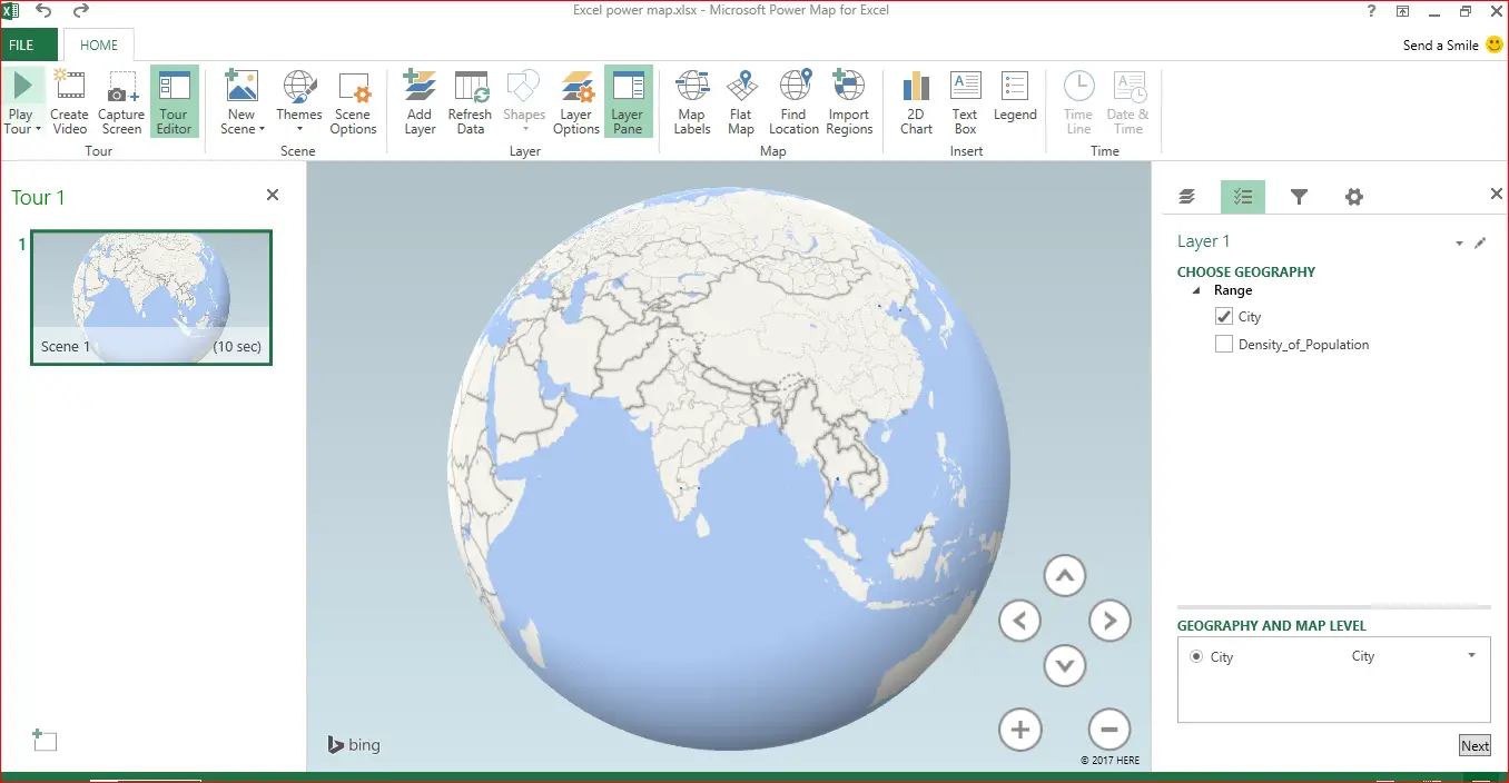 Excel Map Chart Cities