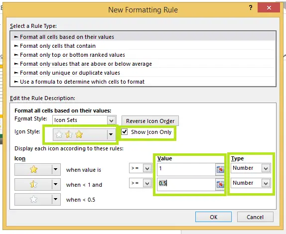 five star rating in excel datascience made simple stars format