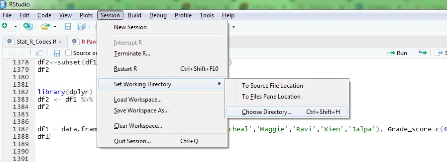 set working directory in R 11