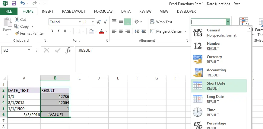 date value function in excel 3