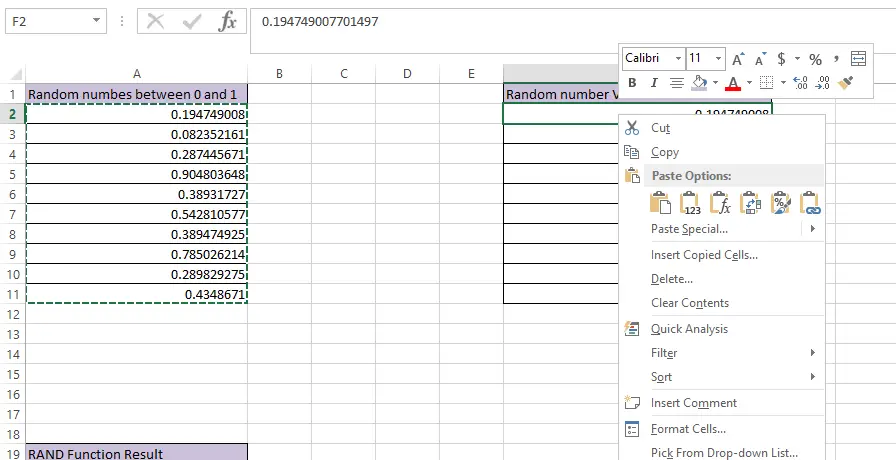 Rand Formula Generate Random Numbers In Excel