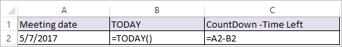 today function in excel 3