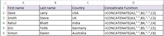 CONCATENATE Function in Excel - Join strings and values in Excel