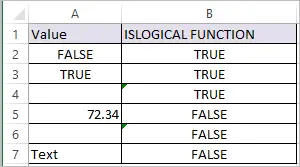 ISLOGICAL Function in Excel 2