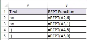 REPT Function in Excel 1