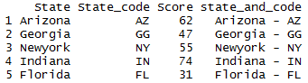 Concatenate two columns of dataframe in R 4