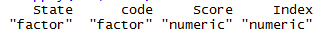 get the list of column and its dataype in R 2