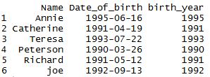 Get year from date in R 2