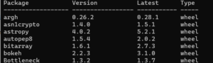 List all packages, modules installed in python - pip list - DataScience ...