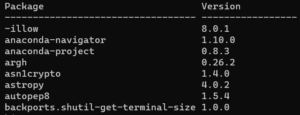 List all packages, modules installed in python - pip list - DataScience ...