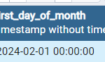 Populate or Get First day of Month from date in postgresql 1