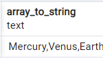 Array to String in PostgreSQL - array_to_string() 1