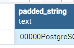 Left pad of column in PostgreSQL - LPAD() 1