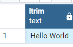 ltrim() function in PostgreSQL 4