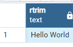 rtrim() function in PostgreSQL 1